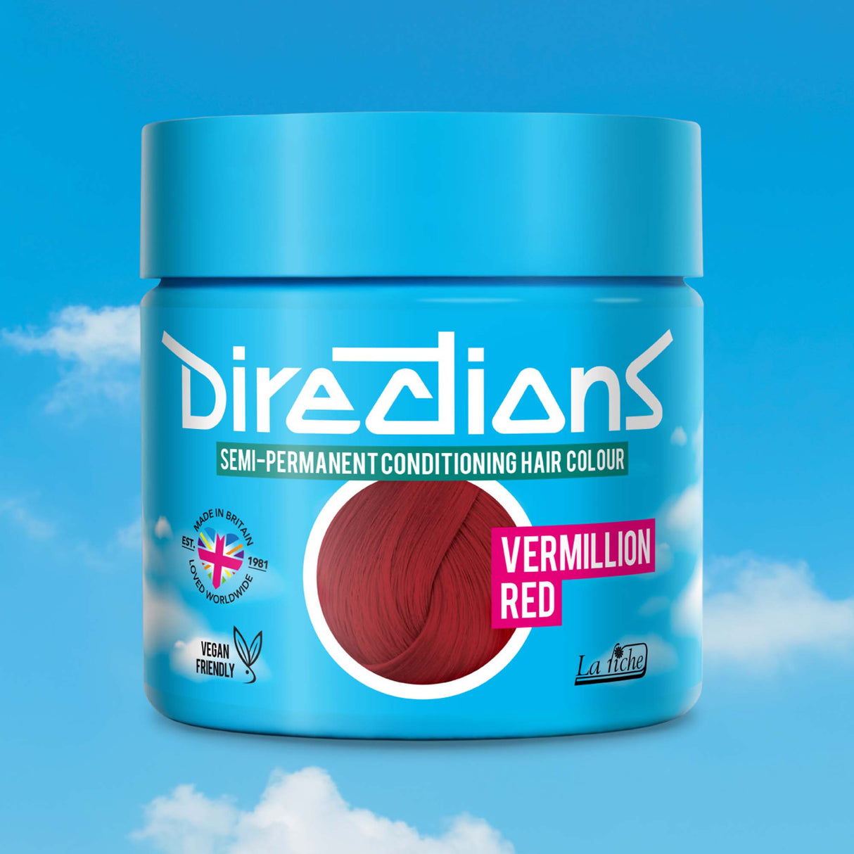 Directions Vermillion Red Semi-Permanent Conditioning Hair Dye 100ml