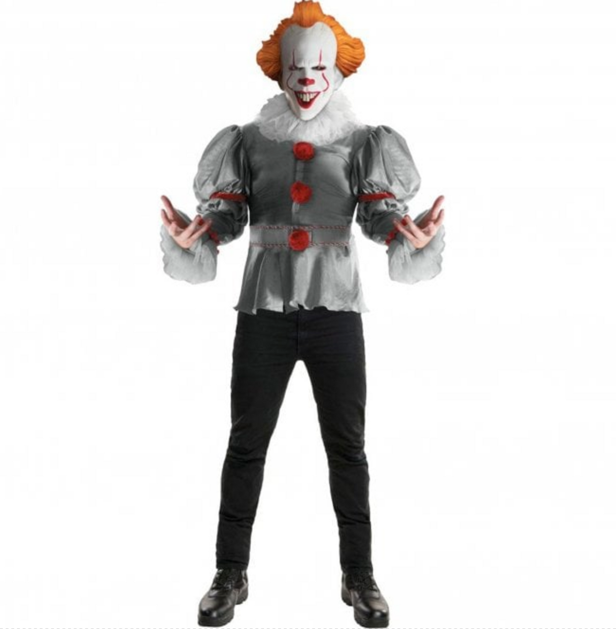 Halloween Fancy Dress Costume Adult Unisex - Deluxe IT Mask & Top - Medium