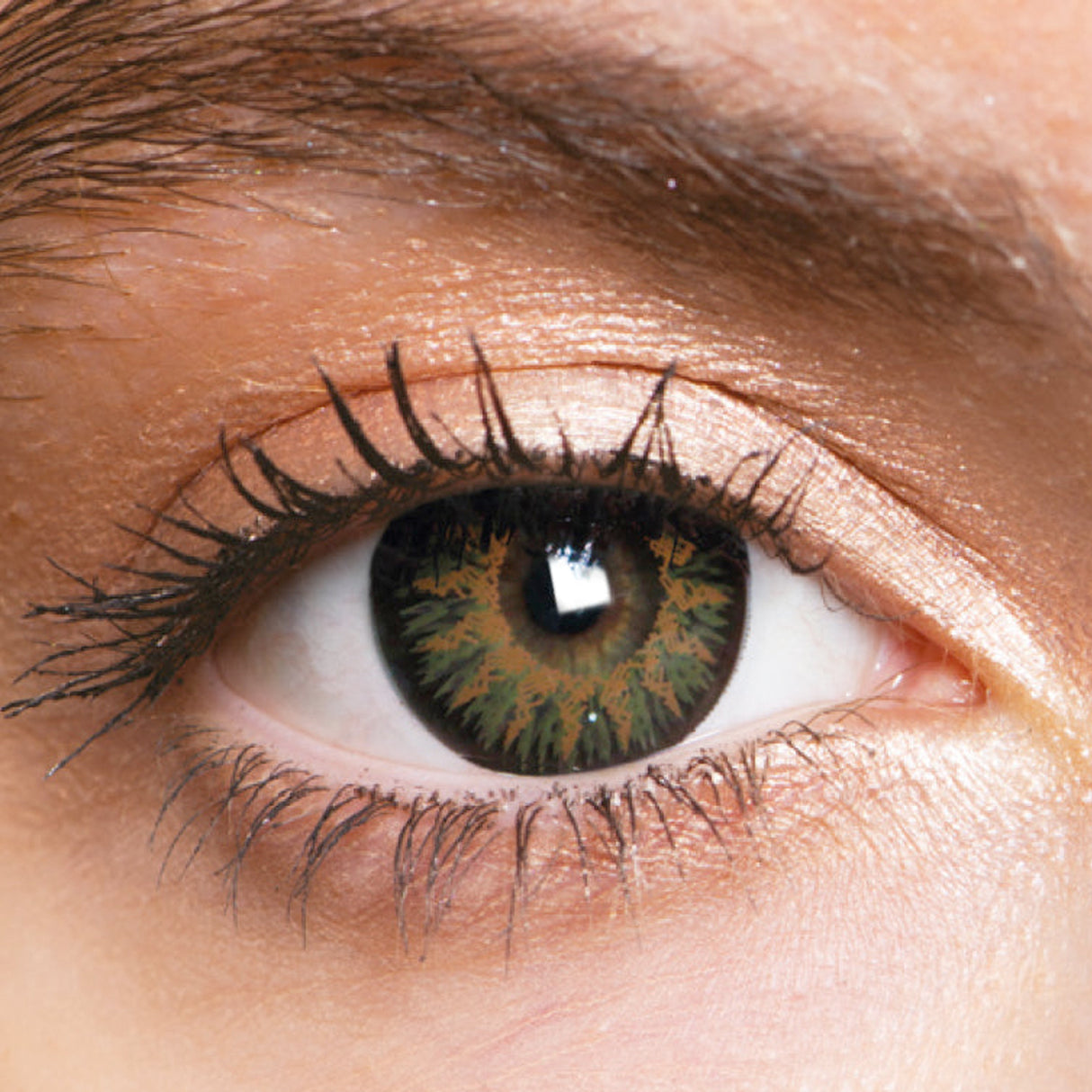 Soft Green Natural Coloured Contact Lenses Intense - 1 Year Wear