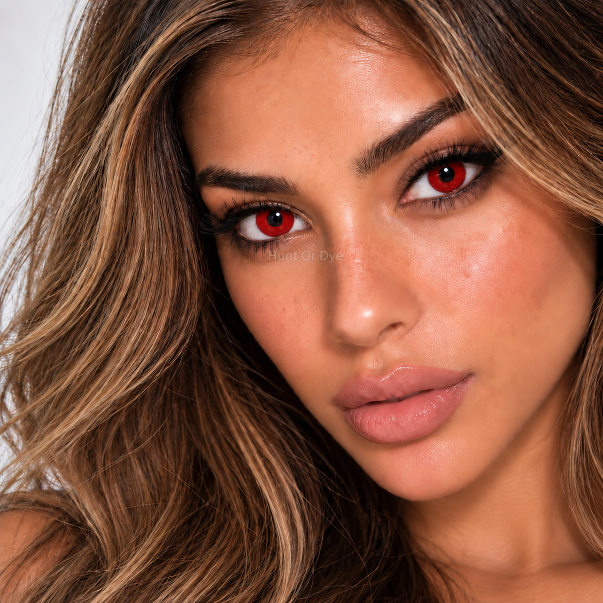 Red Out Devil Halloween Contact Lenses - 1 Day