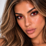 Red Out Devil Halloween Contact Lenses - 1 Day