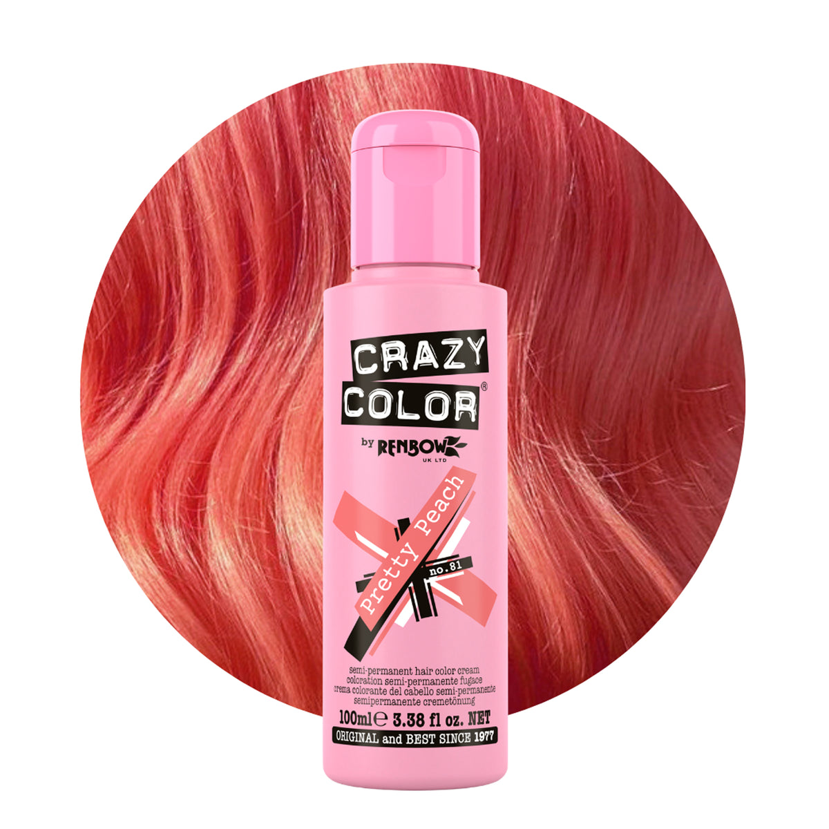 Semi Permanent Hair Dye - Pretty Peach 100ml