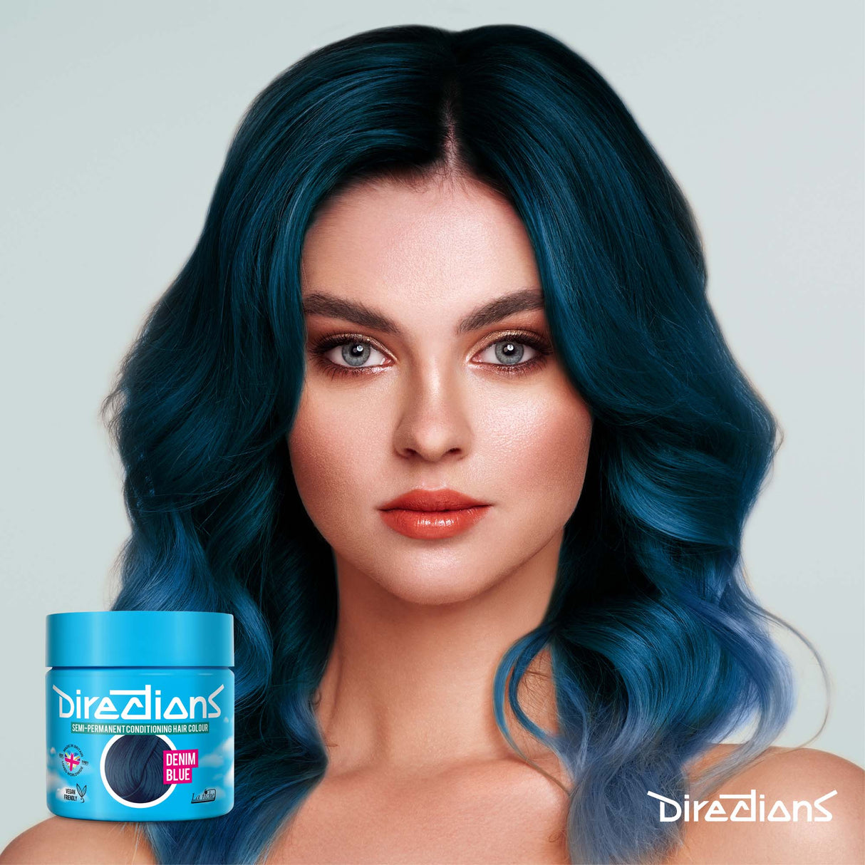 Directions Semi Permanent Hair Dye - Denim Blue (4 x 100ml)