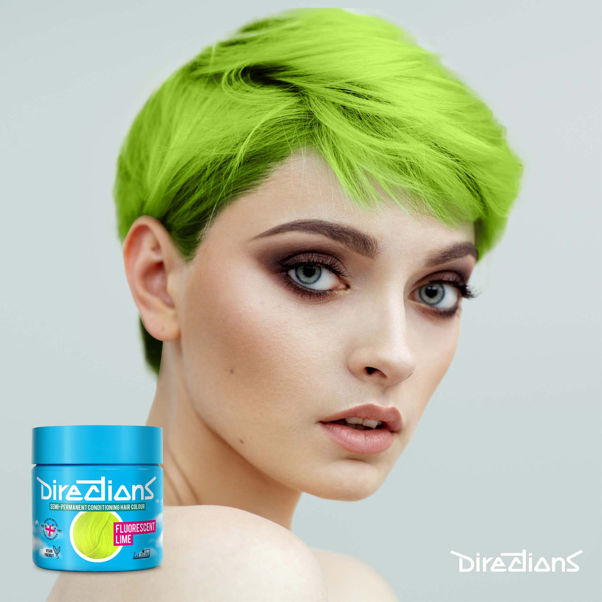 Directions Fluorescent Lime Semi-Permanent Conditioning Hair Dye (4 x 100ml)