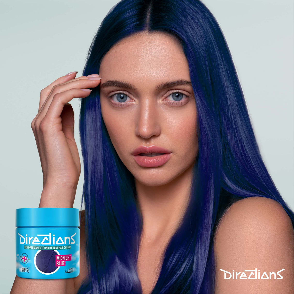 Directions Midnight Blue Semi-Permanent Conditioning Hair Dye (4 x 100ml)