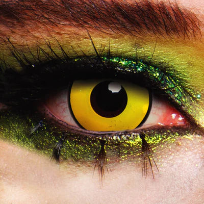 Mal Chick Yellow UV Halloween Contact Lenses - 1 Month